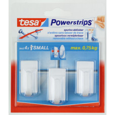 TESA POWERSTRIPS ZELFKLEVENDE HAAK SMALL CLASSIC WIT (3 ST)
