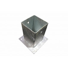 PAALHOUDER OP PLAAT VERZINKT 71 X 71 X 150 MM PAALHOUDER OP PLAAT VERZINKT 71 X 71 X 150 MM