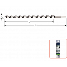 SLANGENBOOR SILVER-LINE Ø 16 X 385/460 MM