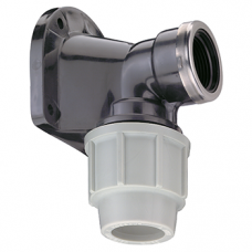 PVC DRUK PP MUURPLAATKOPPELING 16 MM X 1/2" PVC DRUK PP MUURPLAATKOPPELING 16 MM X 1/2"