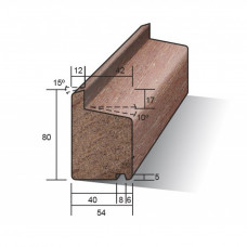 RAAMHOUT MERANTI ROXS ISOGLAS ONDERDORPEL 54 X 80 MM