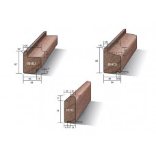 RAAMHOUT MERANTI RSX ISOGLAS STIJL / BOVENDORPEL 54 X 67 X 3350 MM