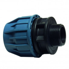 KLEMKOPPELING PE 20 X 1" BUITENDRAAD