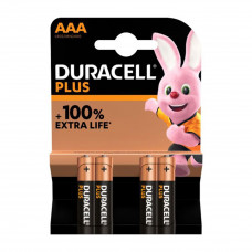 BATTERIJ DURACELL ALKALINE PLUS AAA (4 ST)