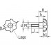 STERKNOP PP 50MM M10X30 ZWART