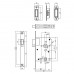 WONINGBOUW MAGNEET BADKAMER/TOILET SLOT 63/8MM, VOORPLAAT AFGEROND RVS
