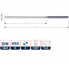 HOUTSPIRAALBOOR TLS Ø 10,0 X 185/265 MM