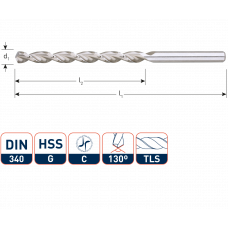 HOUTSPIRAALBOOR TLS Ø 5,5 X 91/139 MM