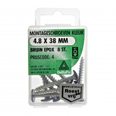 MONTAGESCHROEF RVS BRUIN 4.8 X 38 MM (8 ST)