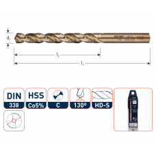 HSS-E SPIRAALBOOR DIN 338 TYPE HD-S Ø 3 X 33/61 MM