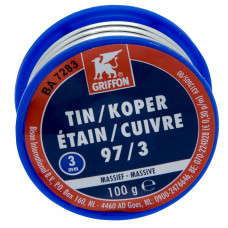 GRIFFON DRAADSOLDEER TIN/KOPER 97/3 MS 3MM 100 GR GRIFFON DRAADSOLDEER TIN/KOPER 97/3 MS 3MM 100 GR