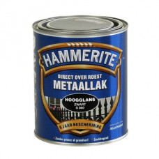 HAMMERITE METAALLAK HOOGGLANS ZWART 750 ML S060