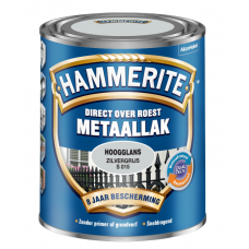 HAMMERITE METAALLAK HOOGGLANS ZILVERGRIJS 750 ML