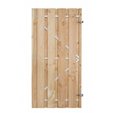 POORTDEUR 'BRECHT' LARIKS/DOUGLAS GESCHAAFD STALEN FRAME 90 X 180 CM