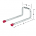 WANDHAAK DUBBEL 78X198X92 MM VERZINKT
