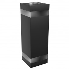 TORRE UP-DOWN-RING WANDLAMP 18W IP54 VIERKANT ZWART