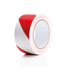 PVC MARKERINGSTAPE 5CM X 33M RD/WT
