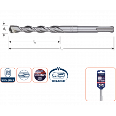 HAMERBOOR SDS+ V-BREAKER Ø 20 X 950/1000 MM