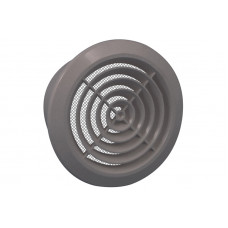 VENTILATIEROOSTER MET GAAS Ø 100 MM GRIJS
