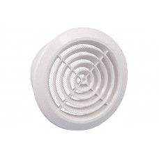 VENTILATIEROOSTER MET GAAS Ø 125 MM WIT