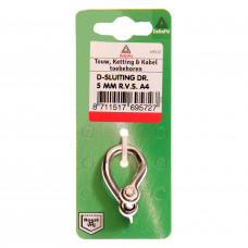 D-SLUITING GEDRAAID RVS A4 5 MM 1ST D-SLUITING GEDRAAID RVS A4 5 MM 1ST
