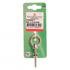 RINGSCHROEF DRAAD LANG RVS A4 80 MM X 8 MM 1ST RINGSCHROEF DRAAD LANG RVS A4 80 MM X 8 MM 1ST
