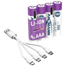 OPLAADBARE BATTERIJEN AAA (USB-C)