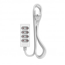 STEKKERDOOS 4X EURO RA WIT 1,5 METER