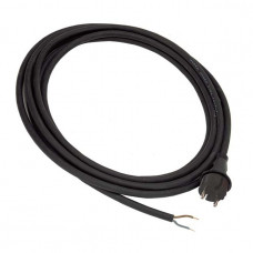 AANSLUITSNOER 2 X 1 Q NEOPREEN ZWART 3 METER