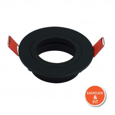 INBOUWSPOT ROND 51MM VAST ZWART