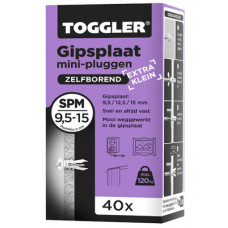 GIPSPLAAT PLUG (PAARS) 9.5-15 MM SP-MINI (40 ST)