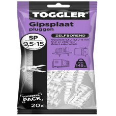 GIPSPLAAT PLUG (PAARS) 9.5-15 MM SP (20 ST)