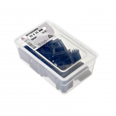 INSTEEKDOPPEN ZWART 25 X 25 MM (16 ST)