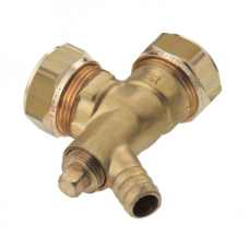 PLIEGER KNEL KNIEKOPPELING MESSING MET AFTAP 15 X 15 MM