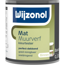 WIJZONOL MUURVERF MAT BASIS TRANSPARANT TESTER 250 ML