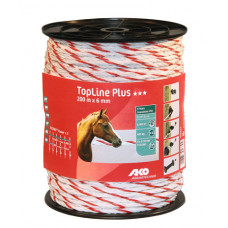 SCHRIKKOORD AKO TOPLINE PLUS WIT/ROOD 6 MM TRICOND 200 METER