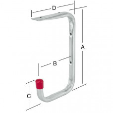 WAND- OF PLANKHAAK VERZINKT 255 X 148 X 72 MM