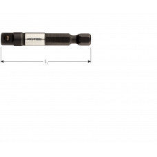 ADAPTER E6.3 > 4-KANT 1/4'' MET KOGEL L=50 ADAPTER E6.3 > 4-KANT 1/4'' MET KOGEL L=50