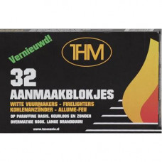 AANMAAKBLOKJES THM WIT PARAFFINE 32 STUKS