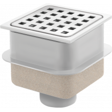 PUTHUIS + RVS ROOSTER 10 X 10 CM OU50