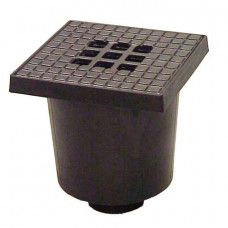 VLOERPUT + EMMER + GIETIJZEREN DEKSEL 20 X 20 CM OU75