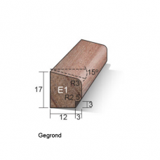 GLASLAT MERANTI E1 GEGROND 17 X 15 X 4600 MM