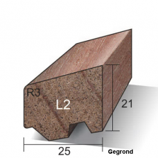 GLASLAT MERANTI L2 GEGROND 21 X 25 X 4600 MM