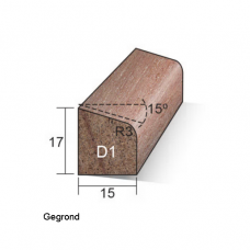 GLASLAT MERANTI D1 GEGROND 17 X 15 X 4600 MM