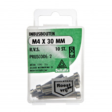 INBUSBOUTEN RVS M4 X 30 MM (10) INBUSBOUTEN RVS M4 X 30 MM (10)