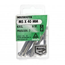 INBUSBOUTEN RVS M5 X 40 MM (8) INBUSBOUTEN RVS M5 X 40 MM (8)
