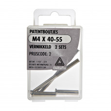 PATENTBOUTJES VERNIKKELD M4 X 40-55 MM (2 SETS)