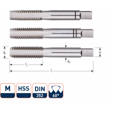 HSS HANDTAPSET 3-DELIG M10 X 1.5