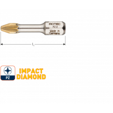 SCHROEFBIT PZ 3 C6.3 X 30 MM IMPACT DIAMOND (10 ST)