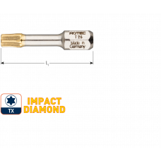 SCHROEFBIT T10 C6.3 X 30 MM IMPACT DIAMOND SCHROEFBIT T10 C6.3 X 30 MM IMPACT DIAMOND